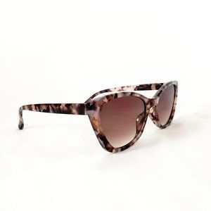 Retro Chic Brown Marble Cat Eye Brown Polarized Lens Sunglasses ES1410